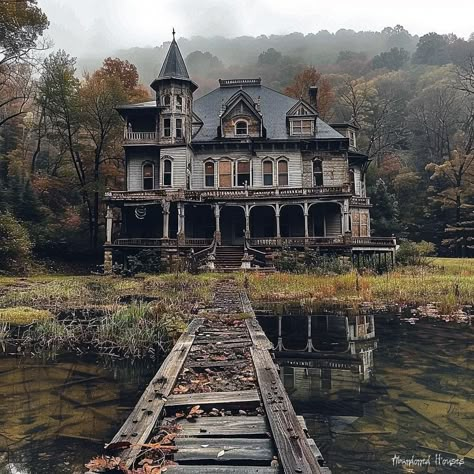 Houses Dream, Bog Witch, Creepy Houses, Old Abandoned Houses, Fairytale Cottage, Spooky House, Abandoned Mansions, Fantasy House, Haunted Places