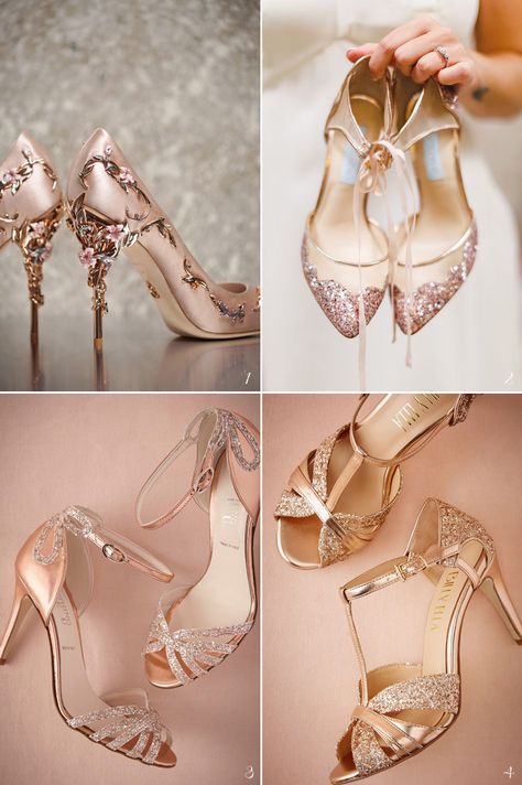 Rose gold dress shoes