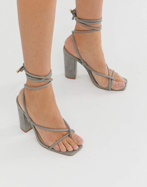 Public Desire Betty gray ankle tie toe loop heeled sandals#ad  #fashion #onlineshopping #bags #shopaholic #prilaga #brand #fashionshoes #beauty #store #shoes #online #style #lifestyle #goods #sneakers Public Desire, Trending Sandals, Matron Of Honor, Heels Classy, Summer 19, Embellished Sandals, Walk Down The Aisle, Sandal Fashion, My Shoes