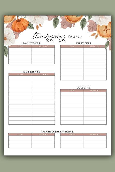 Friendsgiving Food List Template, Thanksgiving Dinner Menu Template, Thanksgiving Menu Template Free Printable, Friendsgiving Menu Template, Thanksgiving List Printable, Traditional Thanksgiving Menu List, Thanksgiving Shopping List Printable, Friendsgiving Food List, Thanksgiving To Do List