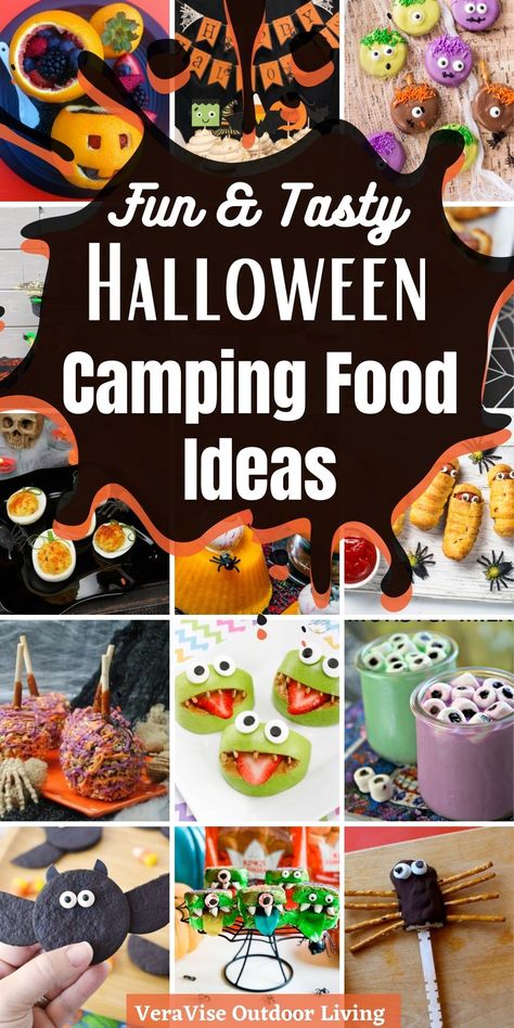 Halloween is right around the corner, and you know what this means: time to plan some fun and yummy treats for the whole fam. To help you prepare and get in the spirit of this spooky holiday, here are the best Halloween camping food ideas you can do to bring Halloween fun to the campgrounds. Halloween Camping Food Ideas, Fall Camping Treats, Camping Halloween Food, Halloween Campout Ideas, Halloween Camping Activities, Camping Halloween Ideas, Campground Halloween Ideas, Halloween Camping Food, Camping Birthday Party Food