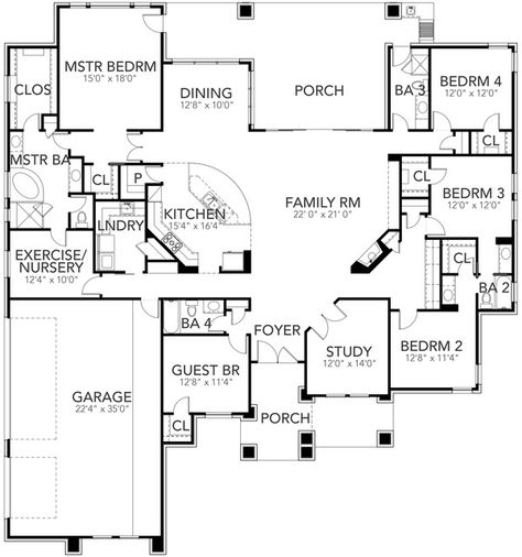 One Story Layout, Home Plans One Story, New Home Plans, Contemporary Style House, Story Layout, House Plans One Story, Contemporary Style Homes, Contemporary House Plans, House Blueprints