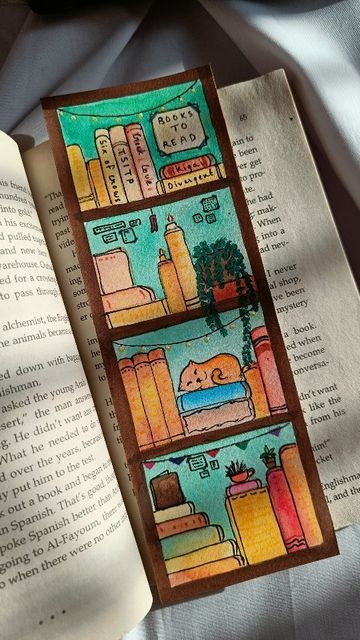 Bookmark About Reading, Book Tracking Bookmark, Diy Book Tracker, Book Marks Drawing, Book Mark Drawing Ideas, Aesthetic Book Marks Diy, Aesthetic Bookmark Ideas, Cute Bookmarks Diy, Bookmarks Handmade Aesthetic