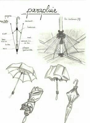 umbrella Umbrella Sketch Design, How To Draw An Umbrella, Umbrella Perspective, Umbrella Drawing Reference, Sketch Umbrella, Parasol Drawing, Umbrella Reference, Umbrella Sketch, Umbrella Drawing