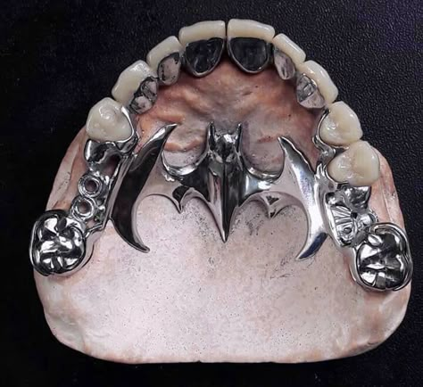 Grillz Teeth, Jim Gordon, Grills Teeth, Batman Symbol, Dental Art, Tooth Gem, Teeth Jewelry, Dental Humor, Dentures