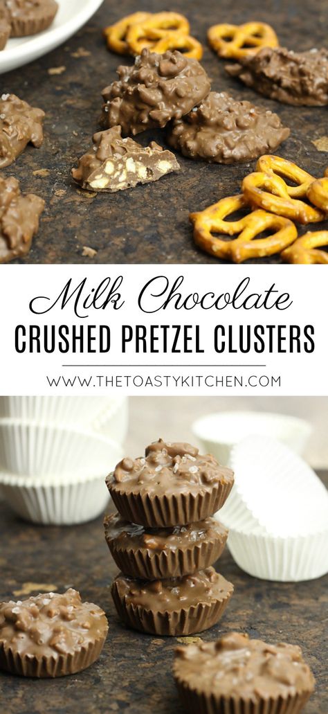 Chocolate Pretzel Clusters, Pretzel Clusters, Chocolate Pretzels Recipe, Finger Desserts, Vegetarian Desserts, Pretzels Recipe, Appreciation Ideas, Chocolate Pretzels, Easy Homemade Recipes