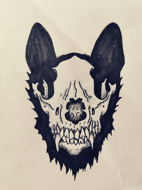 Dog Skull Tattoo, Animal Skull Drawing, Canine Skull, Rottweiler Tattoo, Skull Silhouette, Dog Skull, Wolf Skull, Dog Skeleton, Skull Pictures