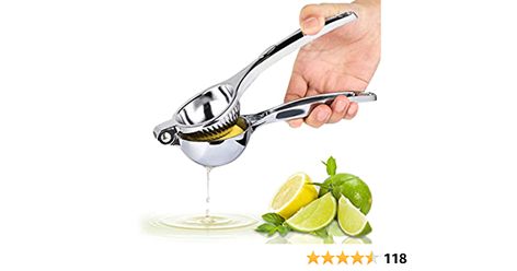 Amazon.com: Stainless Steel Lemon Squeezer Manual - Threaded Groove Fresh Lemon Juicer Hand Press Stainless Steel Lemon Squeezer Manual Press Heavy Duty for Restaurant, Kitchen - Ergonomic Handle Lemon Press: Home & Kitchen Lemon Press, Lime Squeezer, Hand Juicer, Fruit Press, Lemon Juicer, Citrus Squeezer, Manual Juicer, Fruit Juicer, Lemon Squeezer