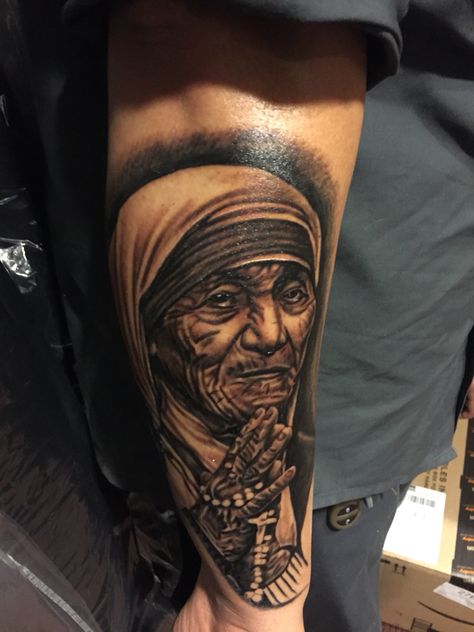 Mother Teresa Mother Teresa, Tattoo Work, I Tattoo, Portrait Tattoo, Tattoos, Quick Saves