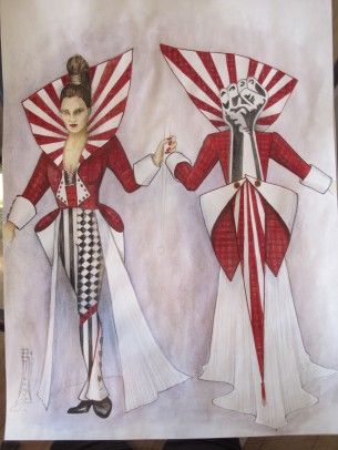 Circus Couture, Vintage Masquerade, Vintage Circus Costume, Revolution Design, Pageant Ooc, Steampunk Circus, Circus Vintage, Circus Outfits, Pierrot Clown