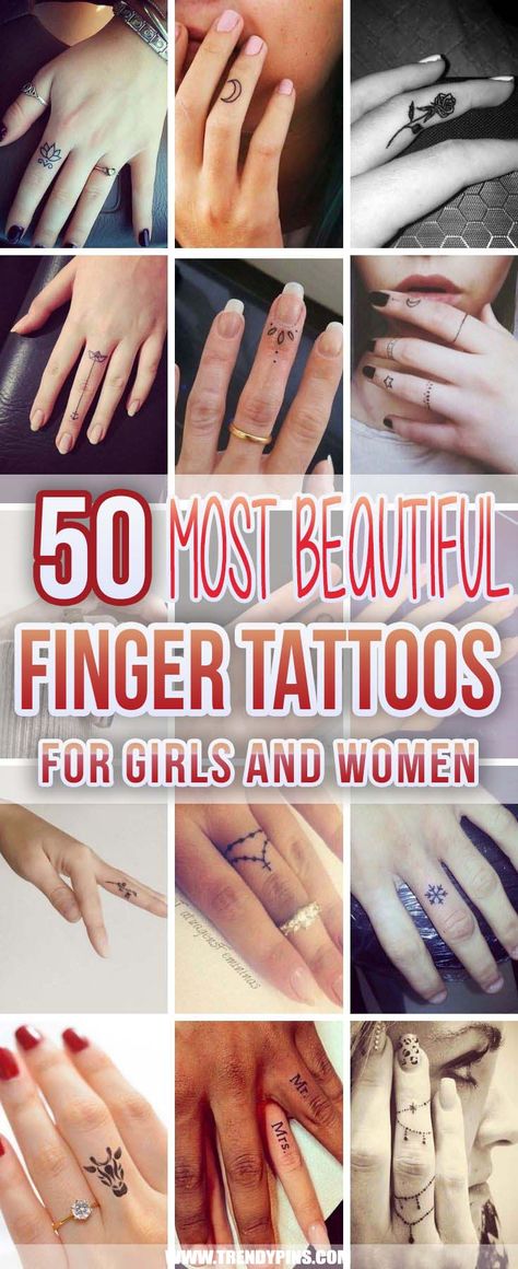 Small Simple Finger Tattoos For Women, Elegant Finger Tattoos For Women, Top Of Finger Tattoos For Women, Tattoo Ideas Fingers Female, Pinkie Finger Tattoo, Finger Tats With Meaning For Women, Mini Finger Tattoos For Women, Best Finger Tattoos For Women, Flower Ring Tattoo Designs For Women