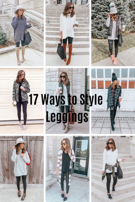 Spanx Faux Leather Leggings, how to style leggings, ways to style leggings, leggings outfits Ways To Style Leggings, Leggings Outfit Spring, Faux Leather Leggings Outfit, Leggings Outfit Summer, Leggings Outfit Winter, Leggings Outfit Fall, Leggings Outfit Casual, Leather Leggings Outfit, Black Leggings Outfit