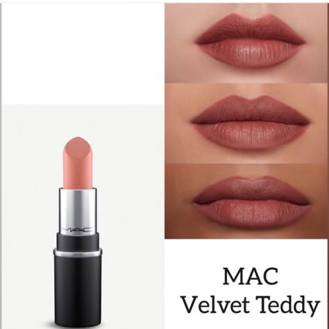 Mac Matte Lipstick In Velvet Teddy, New In Box, See Pictures Mac Velvet Teddy Lipstick, Mac Teddy, Brown Nude Lipstick, Mac Lipstick Velvet Teddy, Mac Lipstick Shades, Mac Velvet Teddy, Mac Cosmetics Lipstick, Cream Lip Stain, Mac Lips