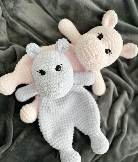 Crochet HIPPO lovey/snuggler tutorial. Free pattern. Hippo Lovey Crochet Pattern, Hippo Lovey Crochet Pattern Free, Snuggle Crochet Pattern Free, Plush Crochet Animals, Amigurumi Hippo Free Pattern, Snuggler Free Pattern, Crochet Snuggler Pattern Free, Free Snuggler Crochet Pattern, Crochet Baby Snuggler Free Pattern