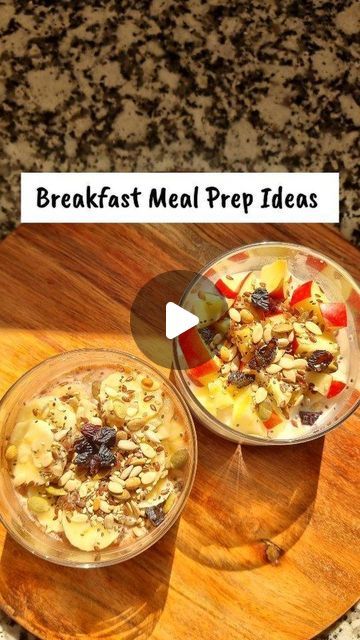 Chocolate Overnight Oats, Cook Meals, Breakfast Meal, Oats Breakfast, Breakfast Meal Prep, Breakfast Items, Mixed Fruit, Eat Healthy, Unsweetened Cocoa