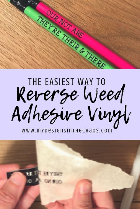 Reverse Weeding Adhesive Vinyl - My Designs In the Chaos Vinyl Pens, Silhouette Cameo Crafts, Wood Craft Patterns, Silhouette Cameo Tutorials, Silhouette Tutorials, Cricut Projects Beginner, Small Letters, Diy Cricut, Weeding