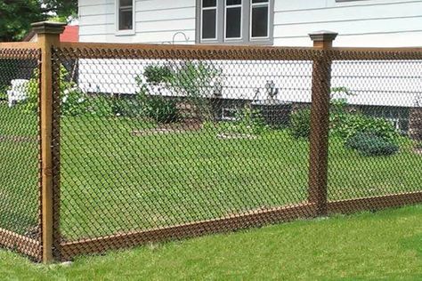 Make Chain Link Fence Pretty, Trex Fencing, Chain Link Fence, Wood Fence, Picket Fence, California Style, Fencing, Chain Link, Fence