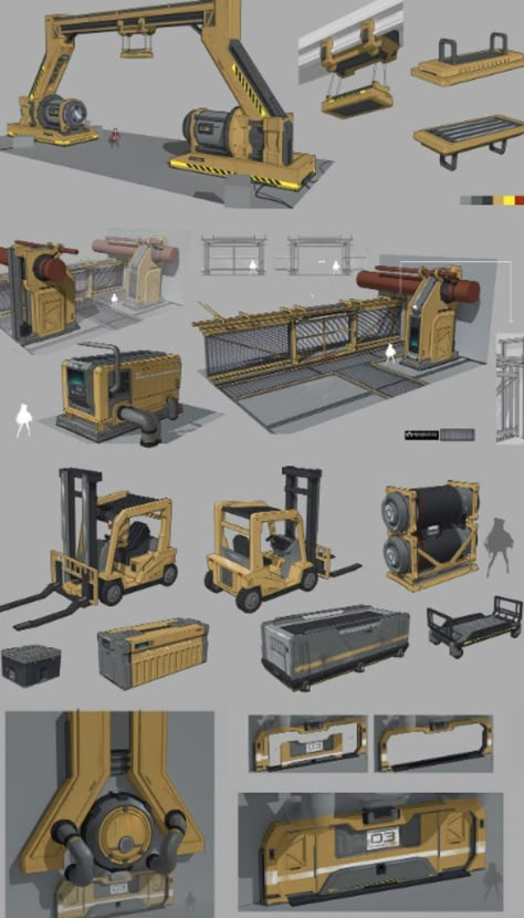 Scifi Props Concept Art, Sci Fi Factory, Scifi Environment, Sci Fi Architecture, Sci Fi Props, Props Concept, Sci Fi Design, Sci Fi Environment, Building Concept