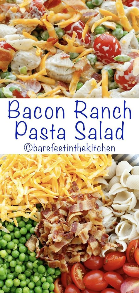 Pasta Salad Bacon, Chicken Bacon Ranch Pasta Salad, Bacon Pasta Salad, Salad Bacon, Bacon Ranch Pasta, Bacon Ranch Pasta Salad, Chicken Bacon Ranch Pasta, Ranch Pasta Salad, Salads Recipes