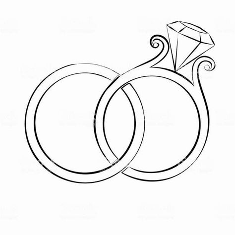 Wedding Ring Drawing, Drawing Fire, Ring Drawing, Ring Sketch, Wedding Ring Clipart, Tattoo Wedding Rings, Wedding Drawing, Fire Drawing, Wedding Rings Art