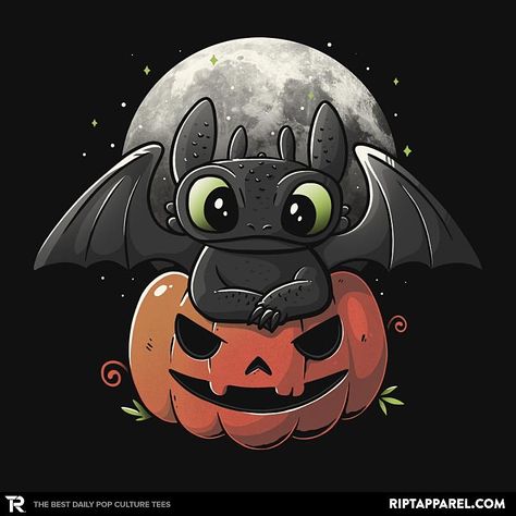 Spooky Dragon t-shirt Day Of The Shirt, Toothless, The Shirt, The Sky, Pumpkins, Moon, Halloween, T Shirt