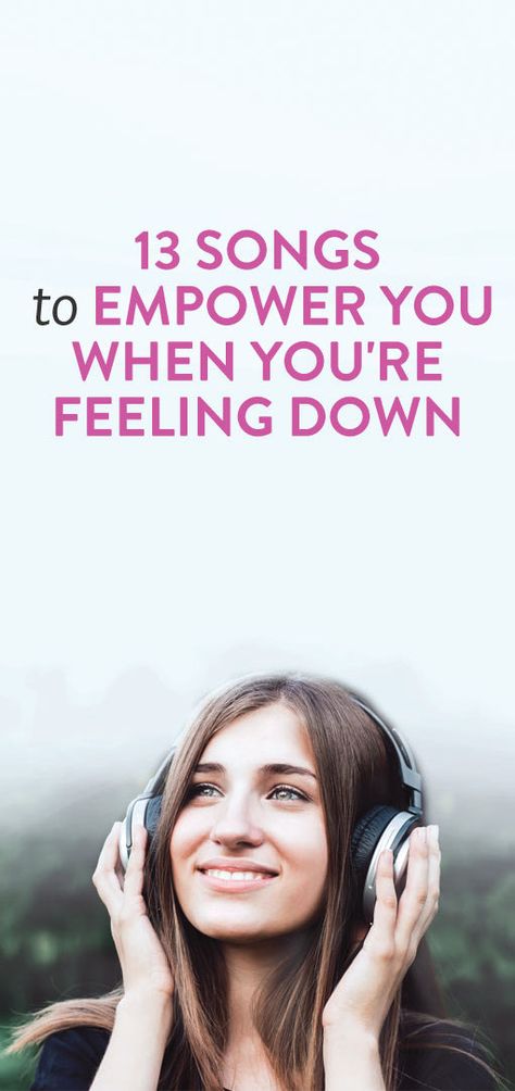 13 Songs To Empower You When You're Feeling Down #Uplifting #Empowering #Inspirational #Songs #Music #List Songs To Blast, Feminist Songs, Feel Good Songs, Songs To Listen To When, Empowering Songs, Uplifting Songs, Music List, When Youre Feeling Down, Inspirational Songs