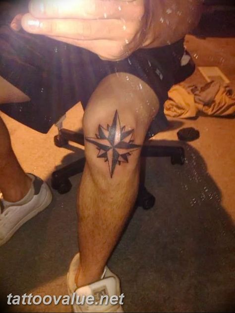 photo star tattoo on his knee 04.01.2019 №011 - photo tattoo ideas - tattoovalue.net - tattoovalue.net Knee Star Tattoo, Photo Tattoo Ideas, On Knee Tattoo, Star Of David Tattoo, Eye Tattoo Meaning, Star Tattoos For Men, Tattoo Symbolism, Mirror Tattoo, Nautical Star Tattoos