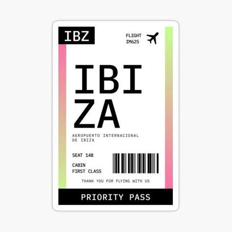 Ibiza Map, Boarding Pass Sticker, Ibiza Clubs, Anime Stickers, Vintage Music, Journal Gift, Aesthetic Vintage, Art Clothes, Baby Tshirts