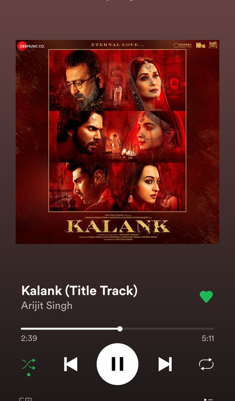 Kalank Movie Poster, Kalank Song, Kalank Title Track, Cute Movie Scenes, You Are The Sun, Movies By Genre, Hindi Songs, Copyright Free, Song Lyrics Wallpaper