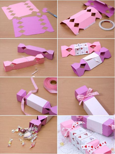 Homemade Valentines Gift, Valentines Bricolage, Tutorial Origami, Paper Candy, Origami Box, Homemade Valentines, Diy Gift Wrapping, Diy Gift Box, Diy Valentines Gifts