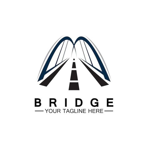 Bridge Vector, Bridge Icon, Gate Logo, Construction Company Logo, Logo Silhouette, Silhouette Logo, Bridge Construction, Railway Bridges, Publicidad Creativa