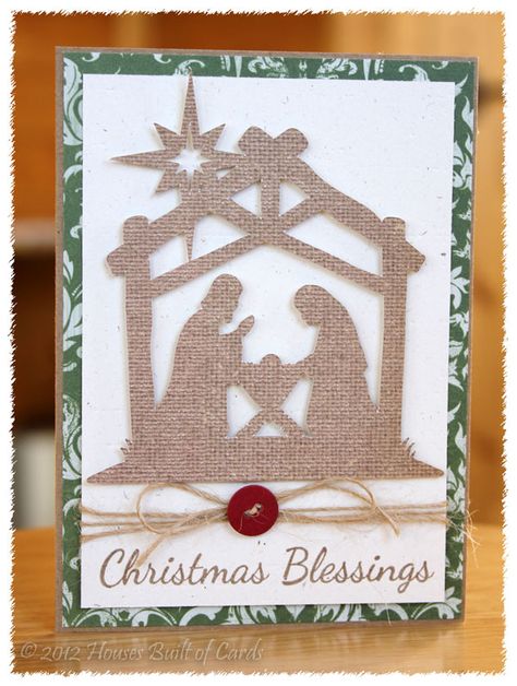 Houses Built of Cards: My Christmas Cards this year! Nativity Cards, Nativity Christmas Cards, Cricut Christmas Cards, Chrismas Cards, Religious Christmas Cards, Nativity Christmas, Cricut Christmas, Christmas Blessings, Homemade Christmas Cards