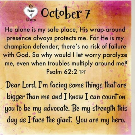 7 October 2019 👼😇👼 October Scripture, October Blessings, Birth Month Quotes, Psalms Quotes, Daily Spiritual Quotes, Biblical Quotes Inspirational, October Quotes, 7 October, Psalm 62