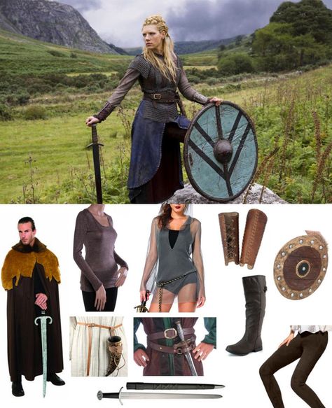 Diy Lagertha Costume, Lagertha Costume Diy, Shield Maiden Costume Diy, Diy Viking Shield Maiden Costume, Ladies Viking Costume, Lady Viking Costume, Viking Costume Female Diy Plus Size, Viking Witch Costume Female Diy, Diy Viking Costume Woman