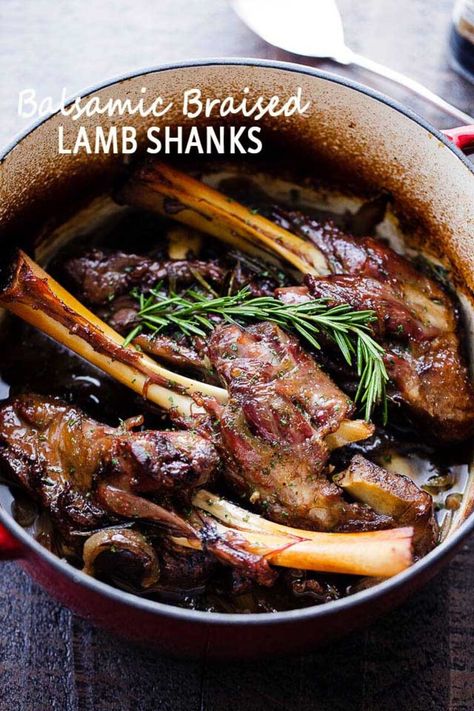 Easter Main Dishes, Braised Lamb Shanks Recipe, Lamb Shanks Slow Cooker, Lamb Shank Recipe, Braised Lamb Shanks, Lamb Shank, Lamb Recipe, Braised Lamb, Lamb Dishes