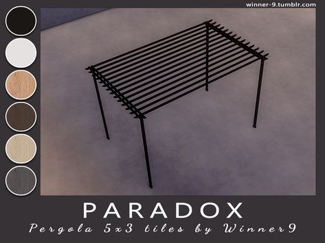 The Sims Resource - Paradox Pergola 5x3 tiles Sims 4 Clutter, Sims 4 Cc Furniture, Sims Community, Electronic Art, Sims Mods, Sims 4 Cc, The Sims Resource, Sims Resource, Outdoor Settings