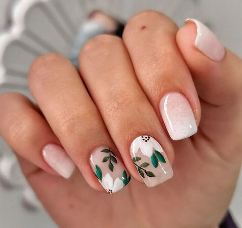 Classy St Patricks Day Nails, Bright Green Nails Designs, Plant Nail Art, Nails Board, Palm Tree Nails, Milky Nails, Her Nails, Pretty Nail Designs, Cute Gel Nails