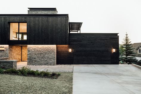 Wood Facade, Charred Wood, House Outdoor, Timber Cladding, Passive House, Mountain Modern, Timber House, Wood Siding, Level Homes