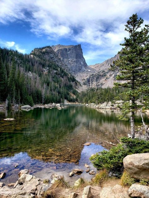 Dream Lake, Rocky Mountain National Park, Colorado - Vic Ryder 2018 ❤ Dream Lake Colorado, Rockie Mountains, Song Writing, Rocky Mountain National Park Colorado, Biblical Paintings, Racer Motorcycle, Colorado Real Estate, Mountain Pictures, Colorado Hiking