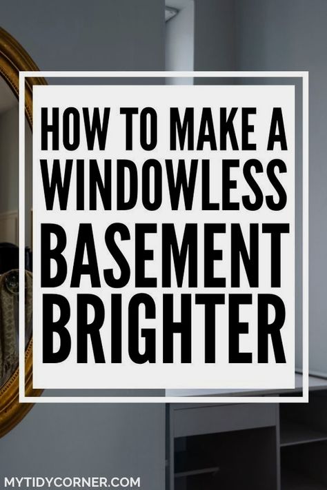 Dark Basement Makeover, Small Room With No Windows Ideas, Unfinished Basement Lighting Ideas, Basement Lighting Ideas Dark Rooms, Small Room No Windows Ideas, How To Brighten A Basement, Basement Wall Lighting, Small Dark Basement Ideas, Basement Bathroom No Window