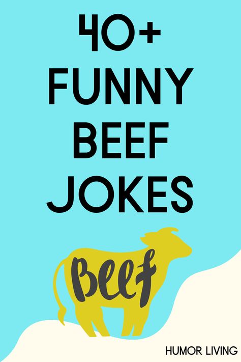 Beef refers to meat from cattle. It’s a versatile meat, as you can add it to many dishes. Read funny beef jokes for a laugh next time you have it. Eat Meat Quotes Funny, Meat Quotes Funny, Beef Quotes Funny, Funny Meat Sayings, Roast Beef Meme, Beef Quotes, Meat Puns, Meat Quotes, Bbq Jokes