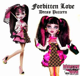 Herbie's Doll Sewing, Knitting & Crochet Pattern Collection: Monster High Draculaura "Forbitten Love" Dress Pattern By TheUkelele - Deviant Art Monster High Doll Clothes, Diy Monsters, Monster High Clothes, Lalaloopsy Dolls, Doll Patterns Free, Artist Loft, Doll Clothes Patterns Free, Monster High Custom, Doll Diy