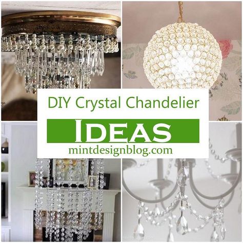 Diy Glass Bead Chandelier, Replacement Chandelier Crystals, Diy Pearl Chandelier, Diy Crystal Chandelier How To Make, Diy Crystal Light Fixture, Repurpose Chandelier Crystals, Home Made Chandelier Ideas, Chandelier Crystal Crafts Diy Projects, Diy Chandelier Ideas For Bedroom