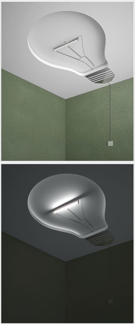 Ceiling light carved out of the ceiling in the shape of a light bulb! Brilliant idea...pun intended! LOL Blitz Design, Deco Luminaire, False Ceiling Design, Pop Design, False Ceiling, Ceiling Lighting, Lighting Ideas, Ceiling Design, Led Lampe