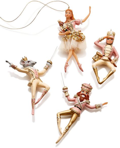 Holiday Lane Set Of 4 Nutcracker Ornaments, Created for Macy's Ballet Decor, Ballerina Ornaments, Nutcracker Decor, Nutcracker Christmas Decorations, Nutcracker Ornaments, Nutcracker Ballet, Christmas Makes, Christmas Mood, Nutcracker Christmas