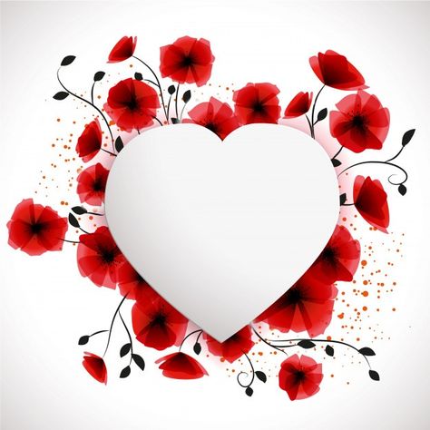 Heart poppies | Premium Vector #Freepik #vector #heart #party #flower #love Poppies Background, Birthday Background Design, Girl Gift Baskets, Flower Picture Frames, Happy Birthday Png, Artsy Background, Line Art Images, Birthday Wishes Flowers, Floral Invitations Template