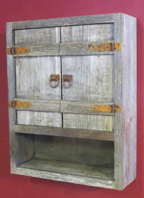 Barn Wood Walls, Gray Toilet, Toilet Cabinet, Rustic Toilets, Wood Toilet, Barnwood Furniture, Wood Walls, Barn Wood Projects, Old Barn Wood