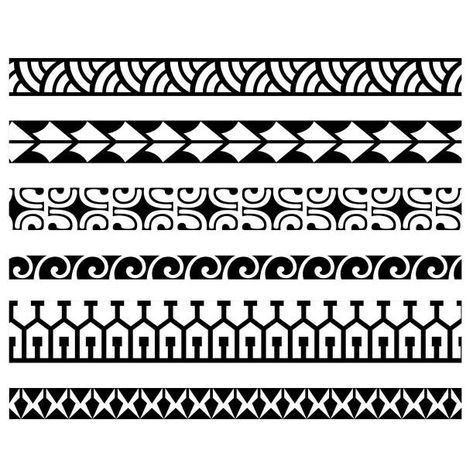 Maori Tattoo Patterns, Tattoo Border, Dj Tattoo, Stripe Tattoo, Black And White Flower Tattoo, Forearm Band Tattoos, Polynesian Tattoo Designs, Band Tattoo Designs, Armband Tattoo Design