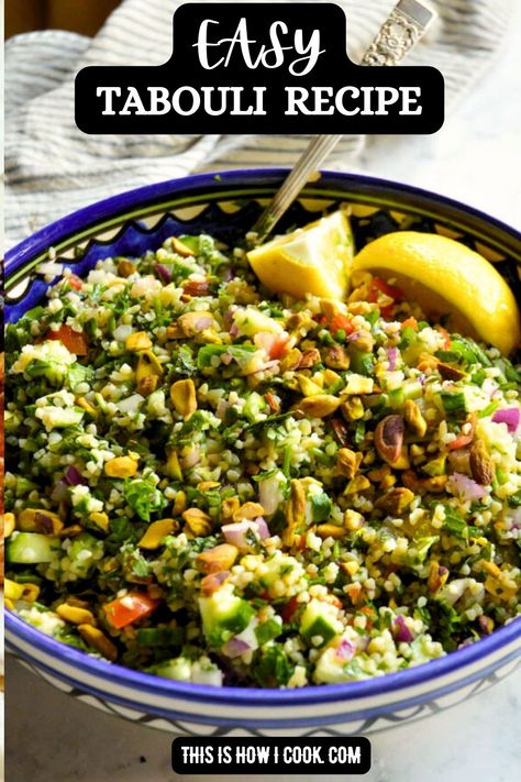 Tabouli Salad is so easy to make. It tastes great and the best part is that it is so good for you. The health benefits of tabbouleh salad are amazing! Tabouli Salad Recipe, Tabouli Recipe, Tabouli Salad, Middle Eastern Salads, Tabbouleh Recipe, Challah Bread Recipes, Tabbouleh Salad, Hearty Comfort Food, Recipe Cover