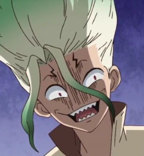 Senku Funny Faces, Dr.stone Memeable Face, Dr Stone Funny Face, Anime Funny Face, Dr Stone Characters, Anime Meme Face, Dr Stone Senku, Ishigami Senku, Attack On Titan Jean